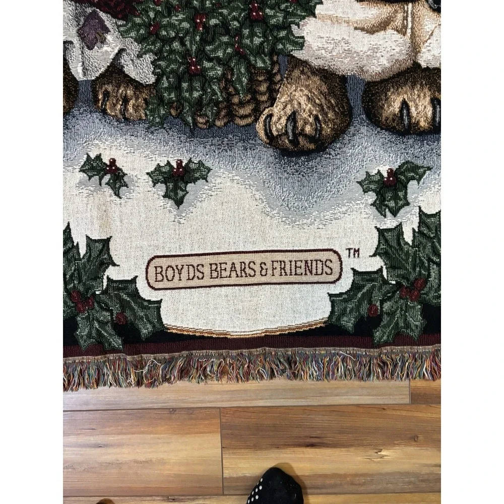 BOYDS BEARS 1997 Christmas Blanket/Throw 48